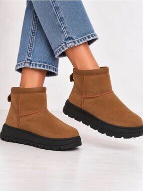 Koolaburra by UGG Koola Mini Hybrid Boots Women's chestnut brown Size US6 EU37